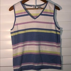 Paul Harris Design sz L v-neck sleeveless sweater